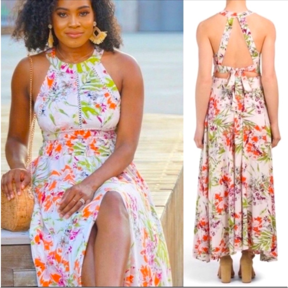 Anthropologie brand Abel the Label Floral Maxi Dress size Small
